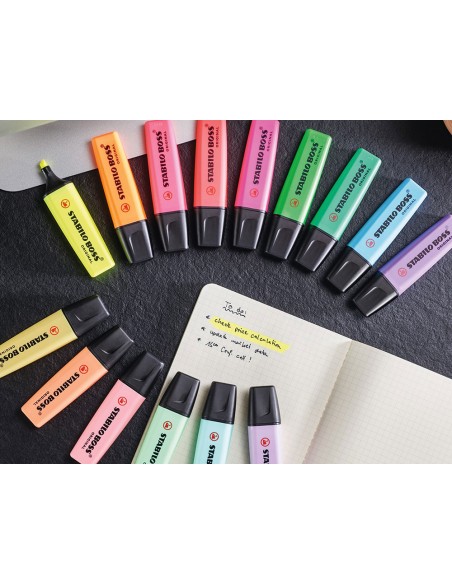 Rotulador stabilo boss fluorescente 70 deskset estuche de 23 unidades colores surtidos