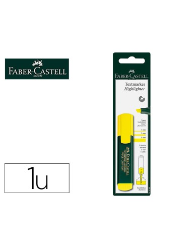 Rotulador faber castell fluorescente textliner 48 07 amarillo blister de 1 unidad