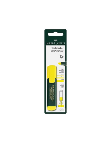 Rotulador faber castell fluorescente textliner 48 07 amarillo blister de 1 unidad