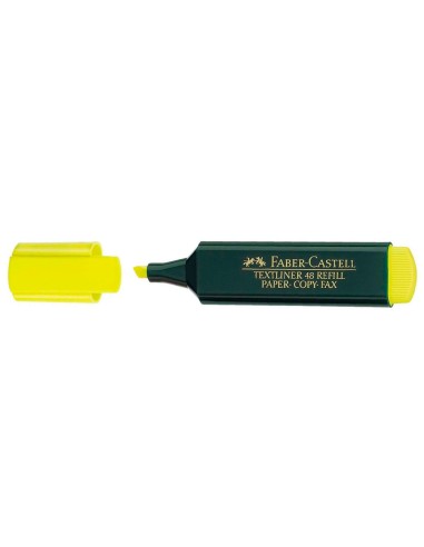 Rotulador faber castell fluorescente textliner 48 07 amarillo blister de 1 unidad