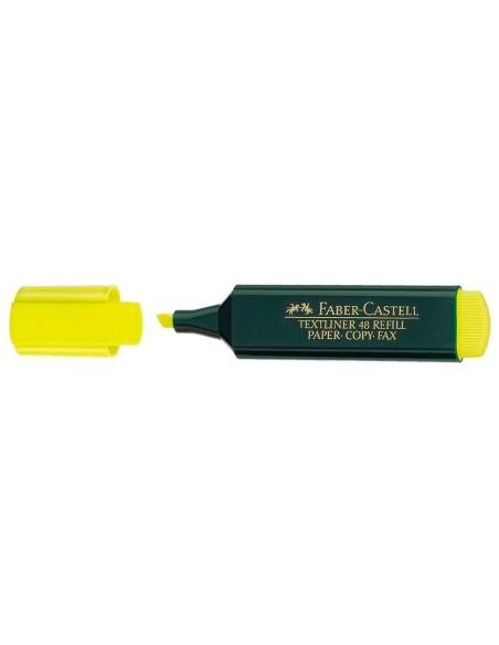 Rotulador faber castell fluorescente textliner 48 07 amarillo blister de 1 unidad