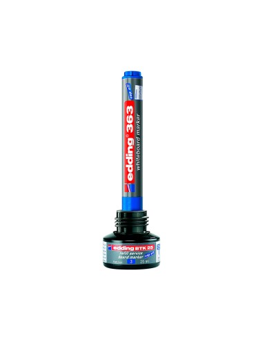 Tinta rotulador edding pizarra blanca btk 25 color azul frasco de 25 ml