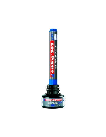 Tinta rotulador edding pizarra blanca btk 25 color azul frasco de 25 ml