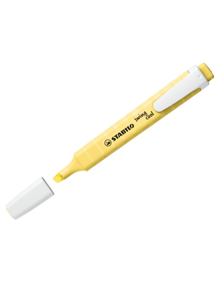 Rotulador stabilo fluorescente swing cool pastel amarillo cremoso