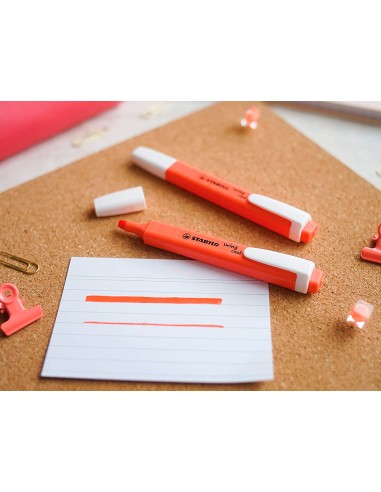 Rotulador stabilo fluorescente swing cool pastel coral meloso