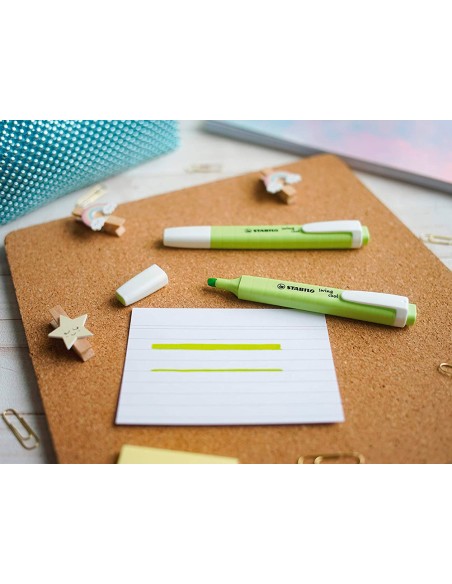 Rotulador stabilo fluorescente swing cool pastel chispa de lima