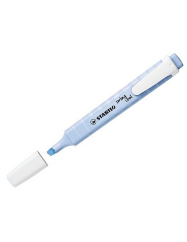 Rotulador stabilo fluorescente swing cool pastel azul nublado