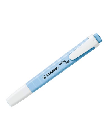 Rotulador stabilo fluorescente swing cool pastel azul nublado