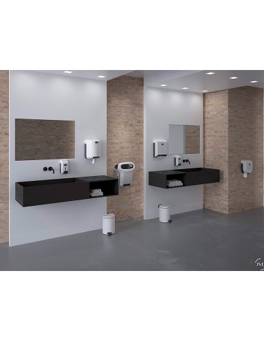 Dispensador para gel y jabon bacterisan para pared manual capacidad 800 ml color blanco 120x110x240 mm