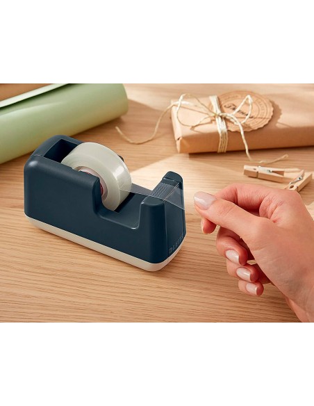 Portarrollo sobremesa leitz cosy plastico para cintas 33 mt color gris