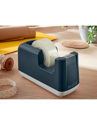 Portarrollo sobremesa leitz cosy plastico para cintas 33 mt color gris