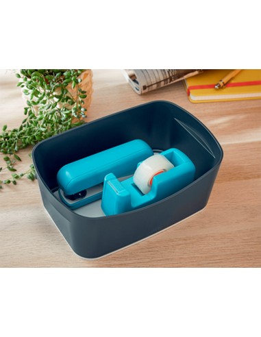 Portarrollo sobremesa leitz cosy plastico para cintas 33 mt color azul