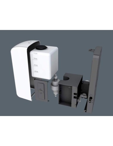 Dispensador para gel y jabon q connect automatico con sensor 1000 ml 13x115x27 cm color blanco
