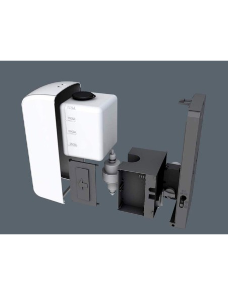 Dispensador para gel y jabon q connect automatico con sensor 1000 ml 13x115x27 cm color blanco
