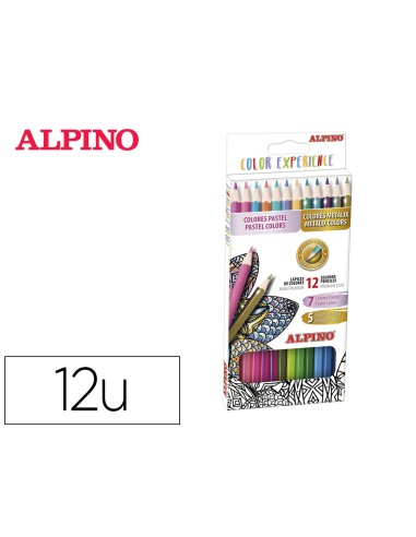 Lapices de colores alpino experience mina premium 33 mm special colors caja de 12 colores surtidos