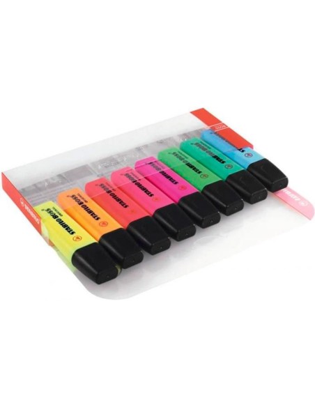 Rotulador stabilo boss fluorescente 70 estuche de 8 unidades colores surtidos
