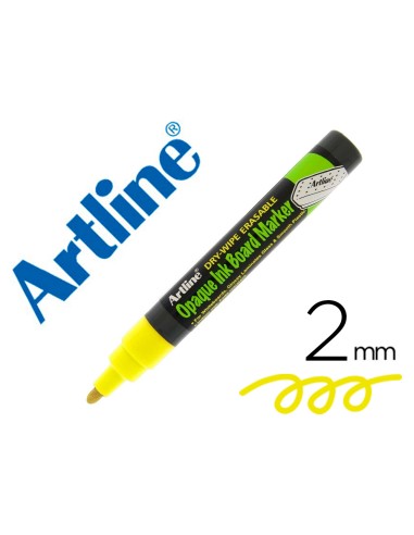 Rotulador artline pizarra epd 4 color amarillo fluorescente opaque ink board punta redonda 2 mm
