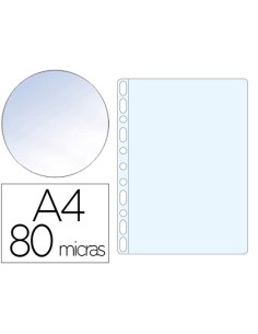 Funda multitaladro q connect din a4 80 mc cristal caja de 1400 unidades