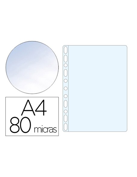 Funda multitaladro q connect din a4 80 mc cristal caja de 1400 unidades