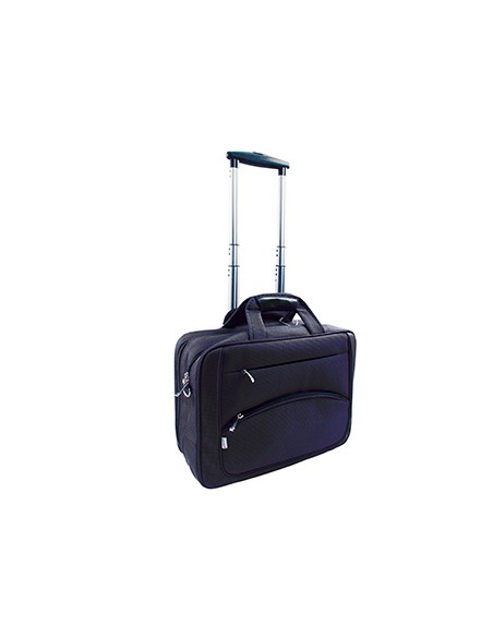 Maletin para portail q connect 16 azul marino 1 asa 2 bolsillos exteriores y ruedas 410x325x150 mm
