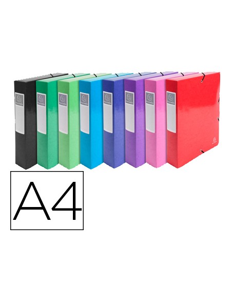 Carpeta de proyecto exacompta iderama carton lustrado plastificado din a4 lomo 60 mm colores surtidos