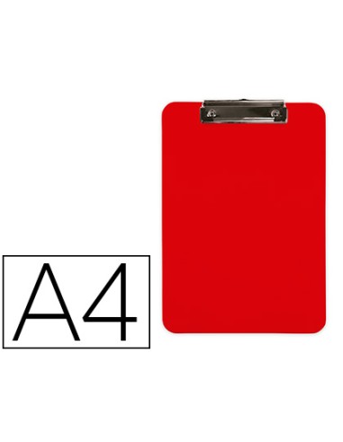 Portanotas q connect plastico din a4 rojo 25mm