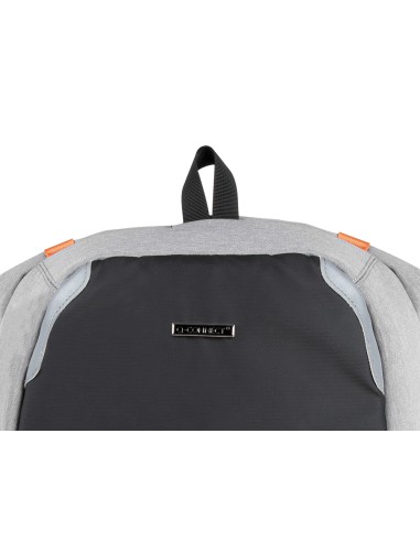 Mochila para portatil q connect 18 negra gris poliester impermeable 460x170x310 mm