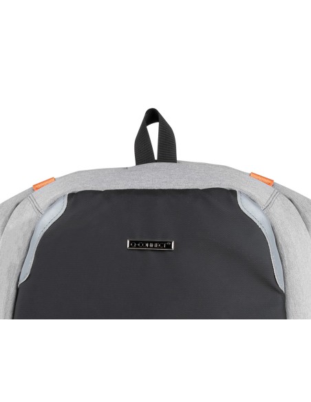 Mochila para portatil q connect 18 negra gris poliester impermeable 460x170x310 mm