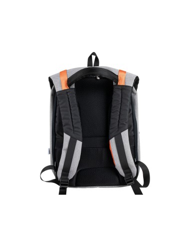 Mochila para portatil q connect 18 negra gris poliester impermeable 460x170x310 mm