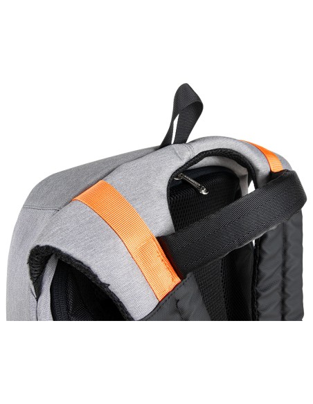 Mochila para portatil q connect 18 negra gris poliester impermeable 460x170x310 mm