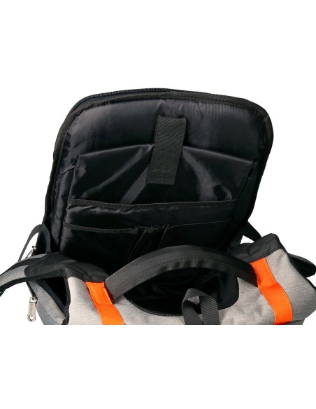 Mochila para portatil q connect 18 negra gris poliester impermeable 460x170x310 mm