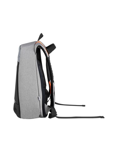 Mochila para portatil q connect 18 negra gris poliester impermeable 460x170x310 mm