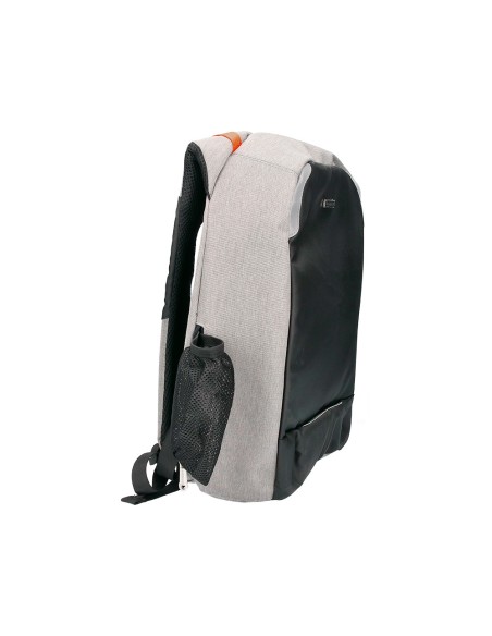 Mochila para portatil q connect 18 negra gris poliester impermeable 460x170x310 mm