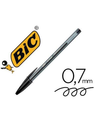 Boligrafo bic cristal ultrafine punta forma aguja 07 mm negro