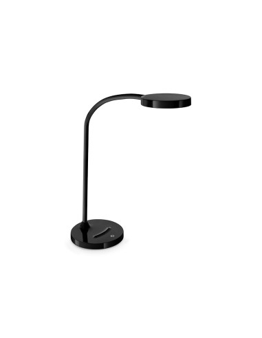Lampara de oficina cep flex plastico led de 4w brazo flexible tactil color negro 160x600 mm