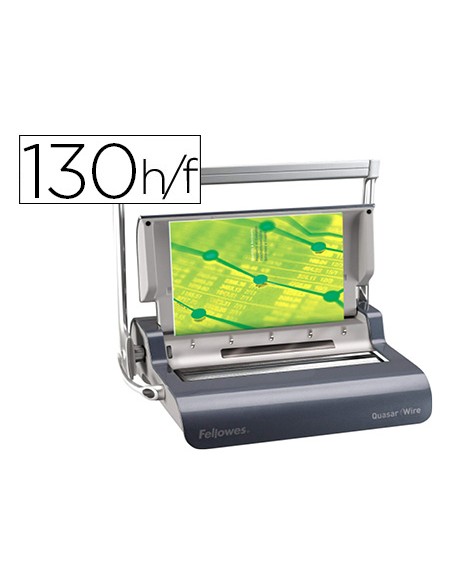 Encuadernadora para espiral wire fellowes quasar doble espiral perfora 15 hojas tamano a4 encuaderna hasta