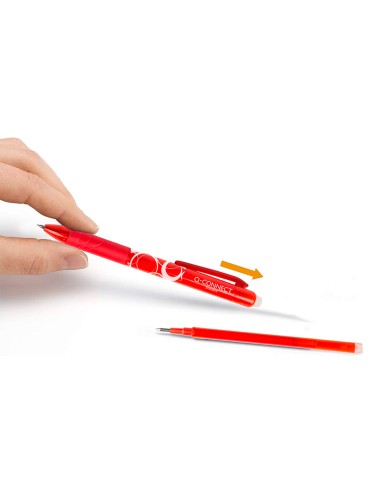 Recambio boligrafo q connect retractil kf11059 borrable rojo caja de 3 unidades