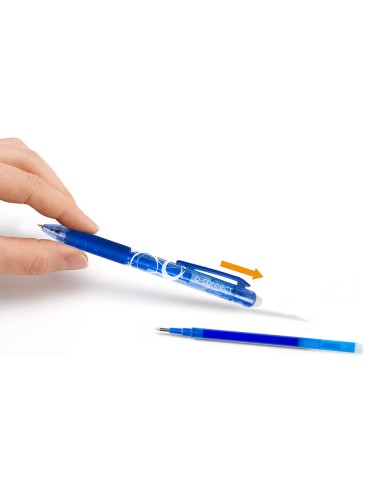 Recambio boligrafo q connect retractil kf11058 borrable azul caja de 3 unidades