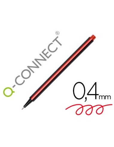 Rotulador q connect punta de fibra fine rojo 04 mm