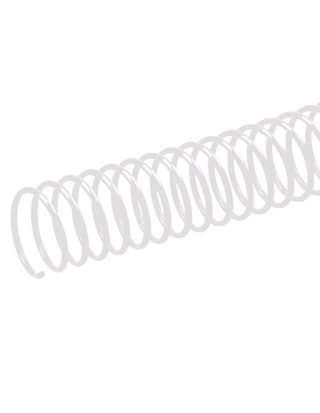 Espiral metalico q connect blanco 64 5 1 18mm 12mm caja de 100 unidades