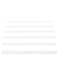 Espiral metalico q connect blanco 64 5 1 18mm 12mm caja de 100 unidades