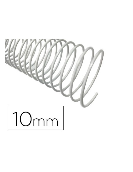Espiral metalico q connect blanco 64 5 1 10 mm 1mm caja de 200 unidades