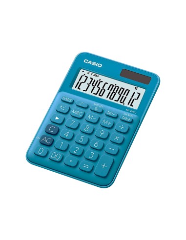 Calculadora casio ms 20uc bu sobremesa 12 digitos tax color azul
