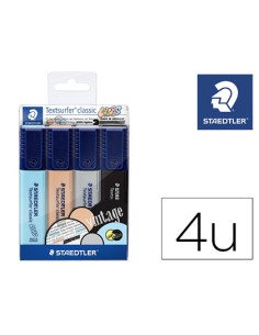 Rotulador textsurfer classic 364 pastel vintage bolsa de 4 unidades colores surtidos