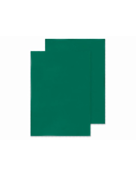 Tapa de encuadernacion q connect pvc din a4 opaca verde 180 micras caja de 100 unidades