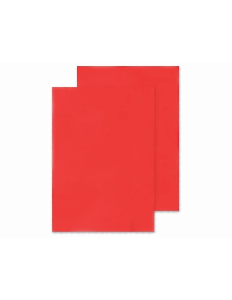 Tapa de encuadernacion q connect pvc din a4 opaca rojo 180 micras caja de 100 unidades