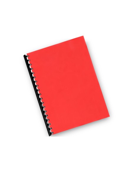 Tapa de encuadernacion q connect pvc din a4 opaca rojo 180 micras caja de 100 unidades