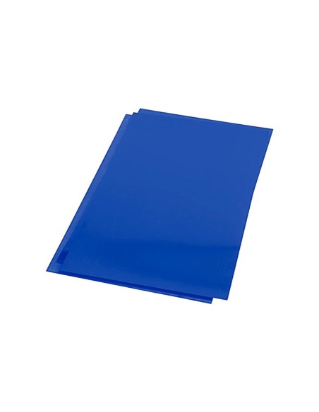 Tapa de encuadernacion q connect pvc din a4 opaca azul 180 micras caja de 100 unidades