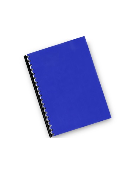 Tapa de encuadernacion q connect pvc din a4 opaca azul 180 micras caja de 100 unidades