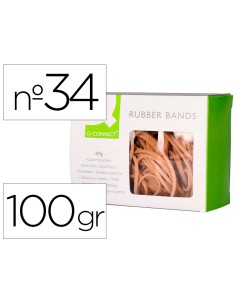 Gomillas elasticas q connect 100 gr 100x3 mm numero 34
